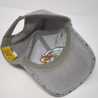 American Eagle Native Pride Baseball Cap Gray OS Adjustable Embroidered CTS