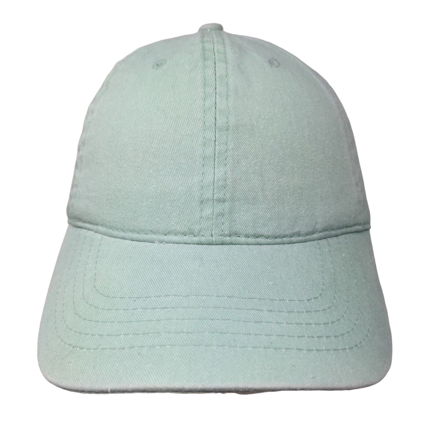 Unbranded Strapback Hat Green OSFM Adjustable 6 Panel Vent Holes Blank