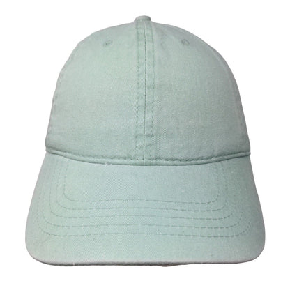 Unbranded Strapback Hat Green OSFM Adjustable 6 Panel Vent Holes Blank