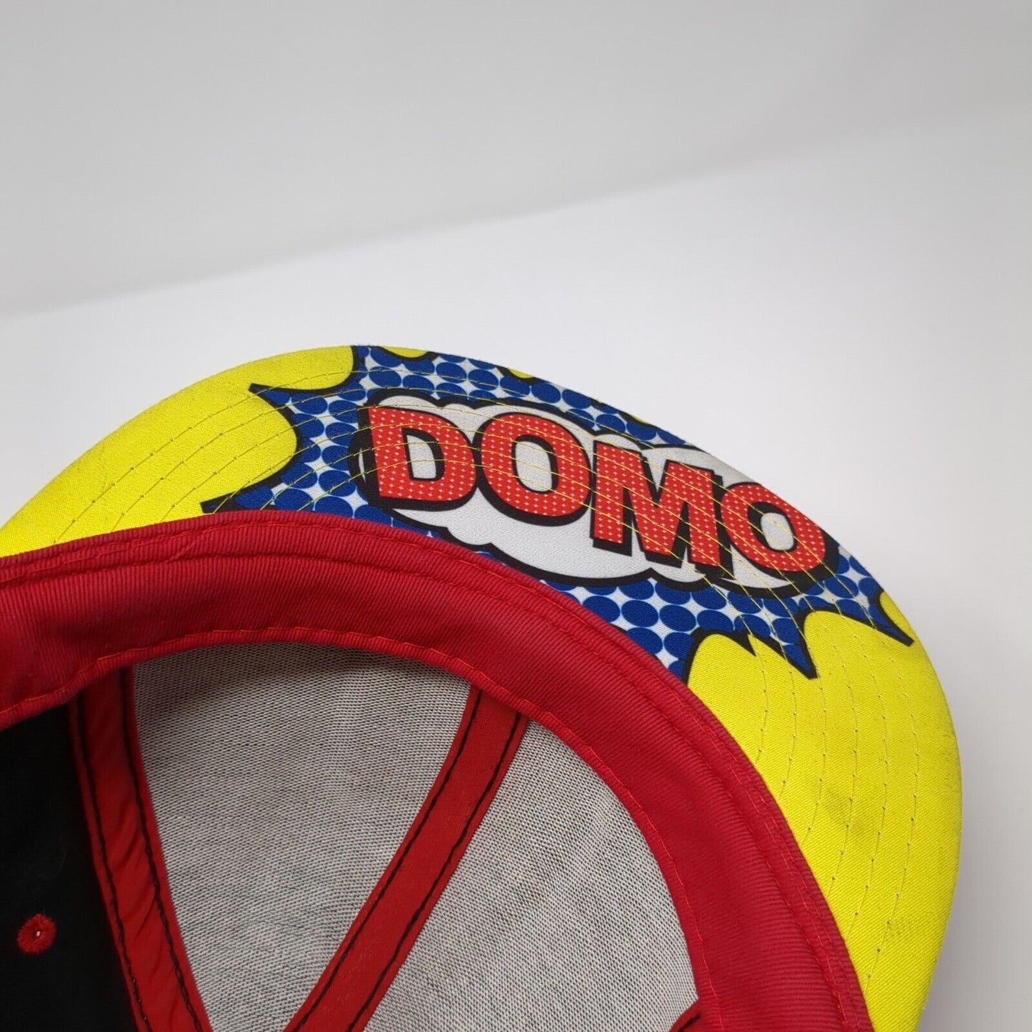 Domo Domo-Kun Snapback Hat Superhero Logo Multicolor OSFA Embroidered Logo