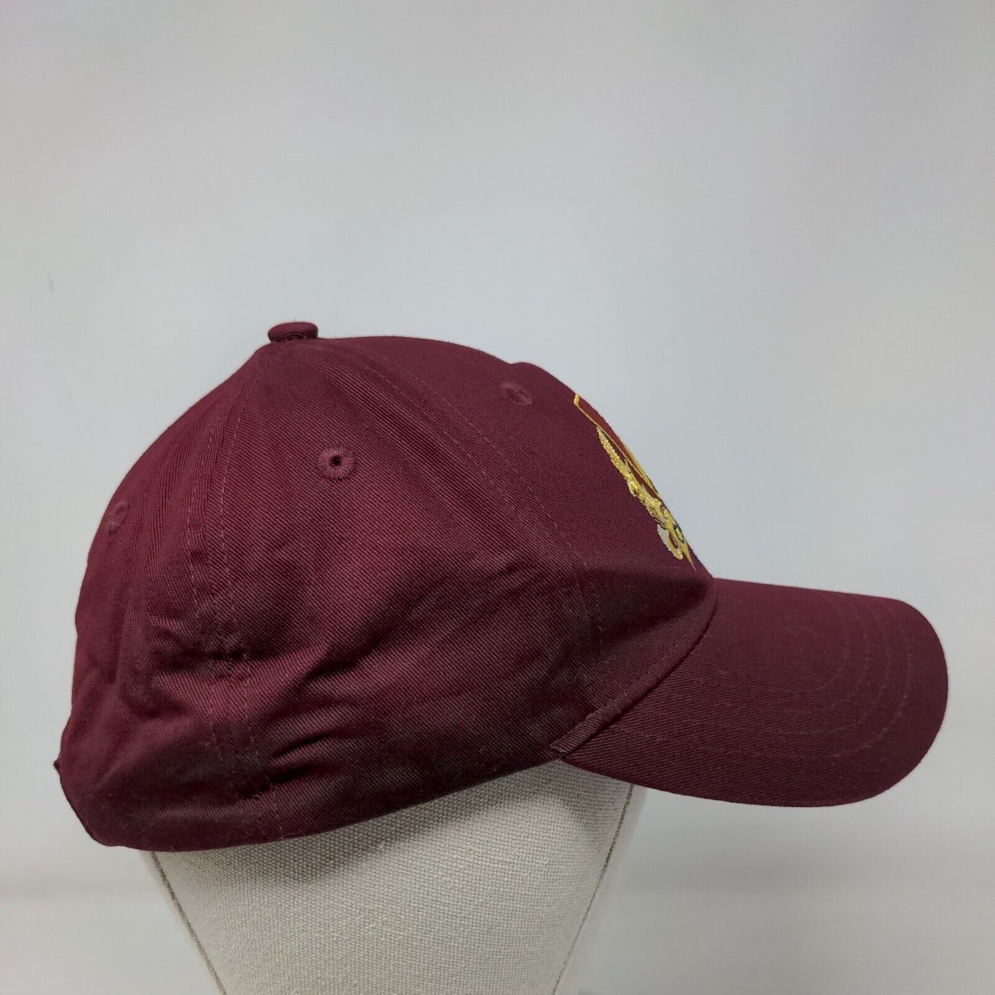 Cheam CC Cricket Club Est 1864 Strapback Hat Red Burgundy One Size Embroidered