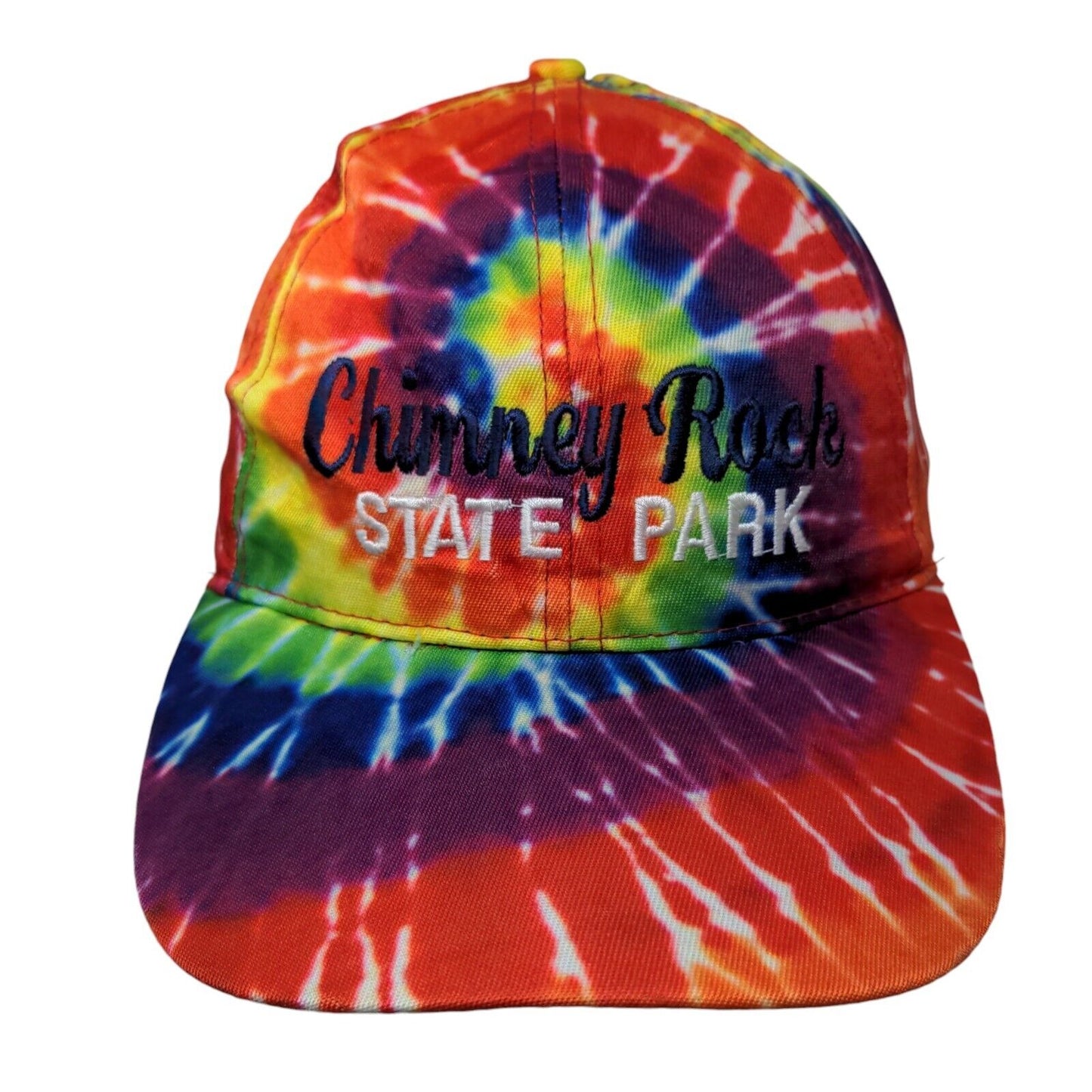 Chimney Rock State Park Strapback Hat Multicolor OSFM Tie Dye 6 Panel
