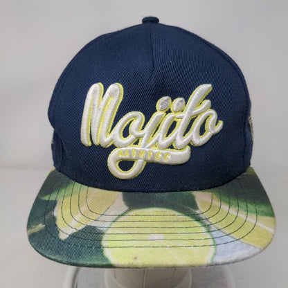 Cayler & Sons Snapback Hat Embroidered Mojito Madness Logo Blue 100% Cotton