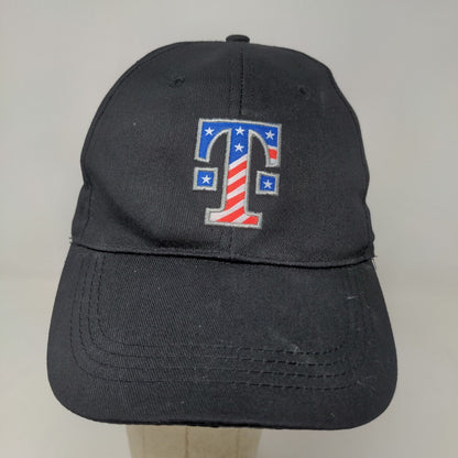 T-Mobile Men's Strapback Hat Black Adjustable Embroidered Patriotic Logo