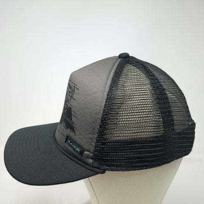 Dakine Trucker Hat Black One Size Elk Deer Mountain Graphic Mesh Rope Snapback