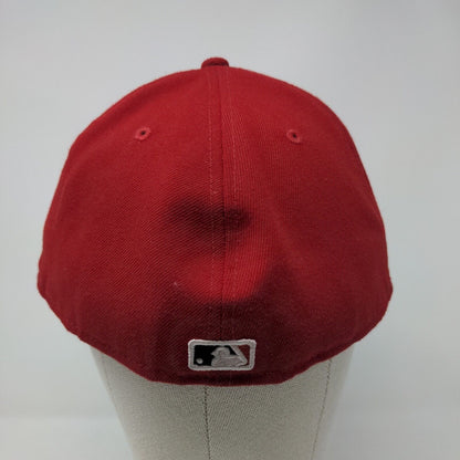 St Louis Cardinals Fitted Hat Red Size 7 3/4 New Era 59Fifty MLB Embroidered