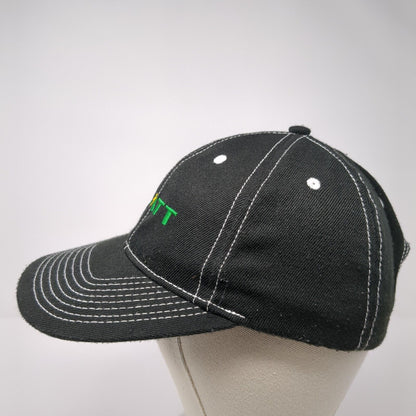Platt Slideback Hat Black One Size Embroidered Adjustable Vent Holes