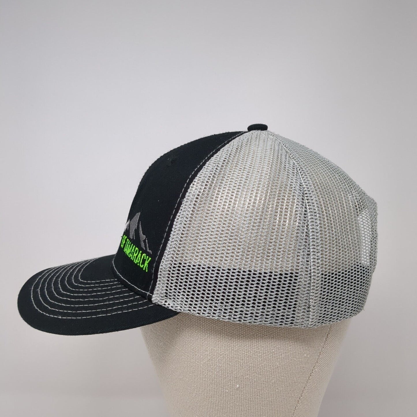 Top of Tamarack Snapback Trucker Hat Black OS Adjustable Embroidered Mesh Back