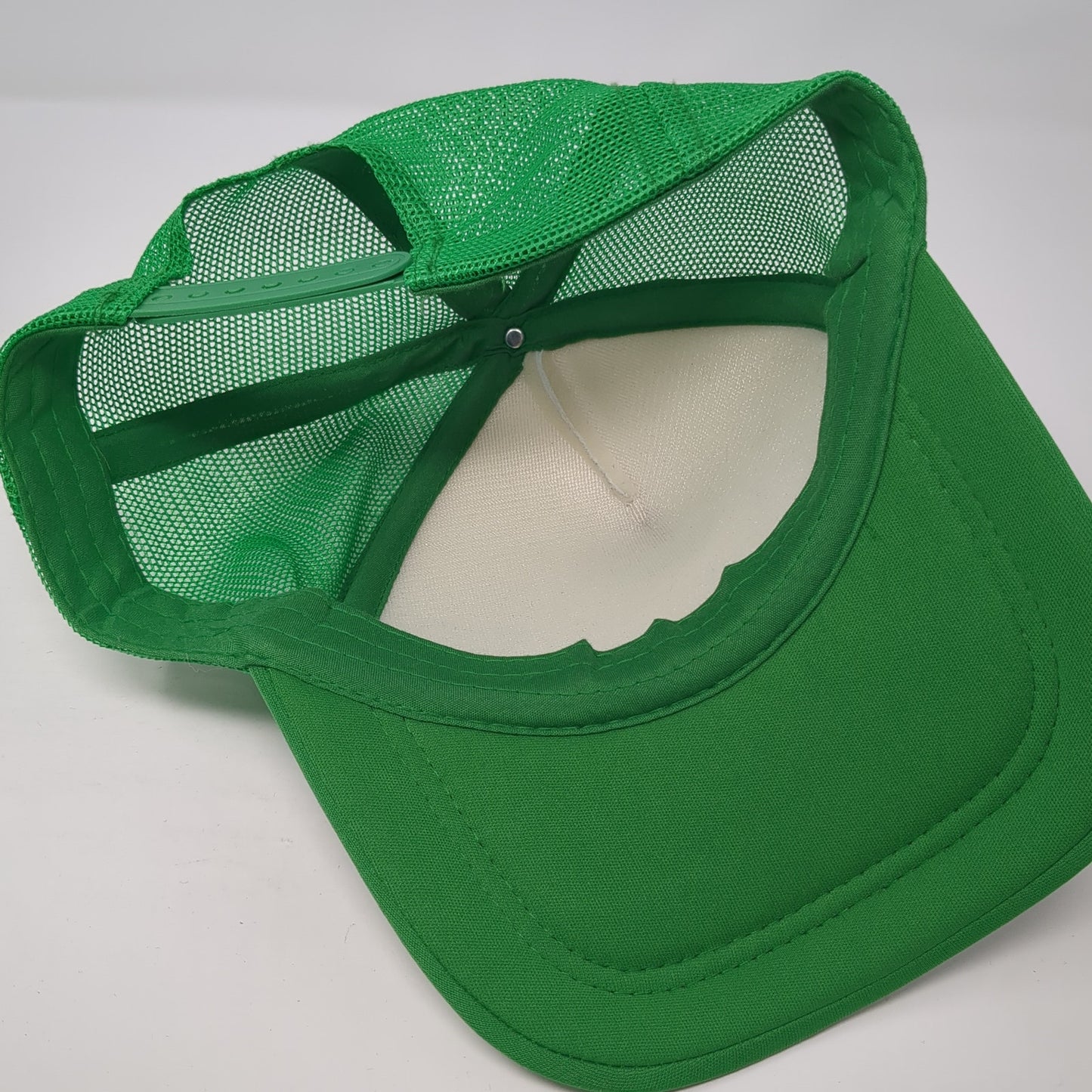 Smiley Face Shamrock Snapback Trucker Hat Green One Size Mesh Back