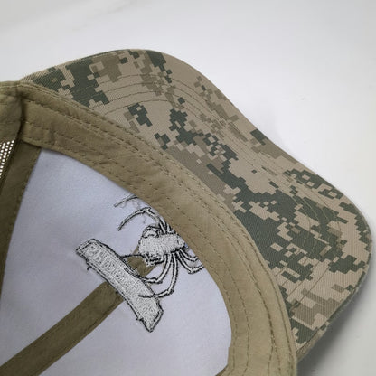 SpiderWire Baseball Cap Beige One Size Digital Camo Mesh Back Strapback Hat