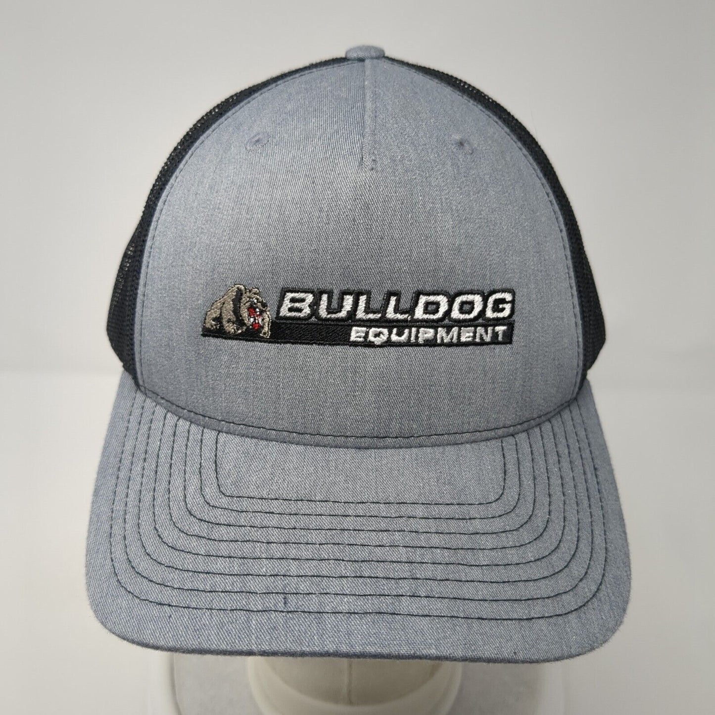 Bulldog Equipment Snapback Trucker Hat Gray One Size Mesh Back Adjustable