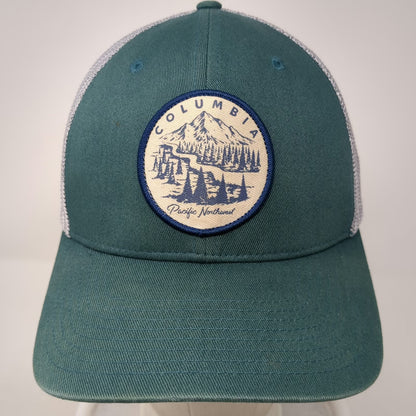 Columbia Baseball Cap Green XL Fitted Mesh Pacific Northwest Mountain Hat