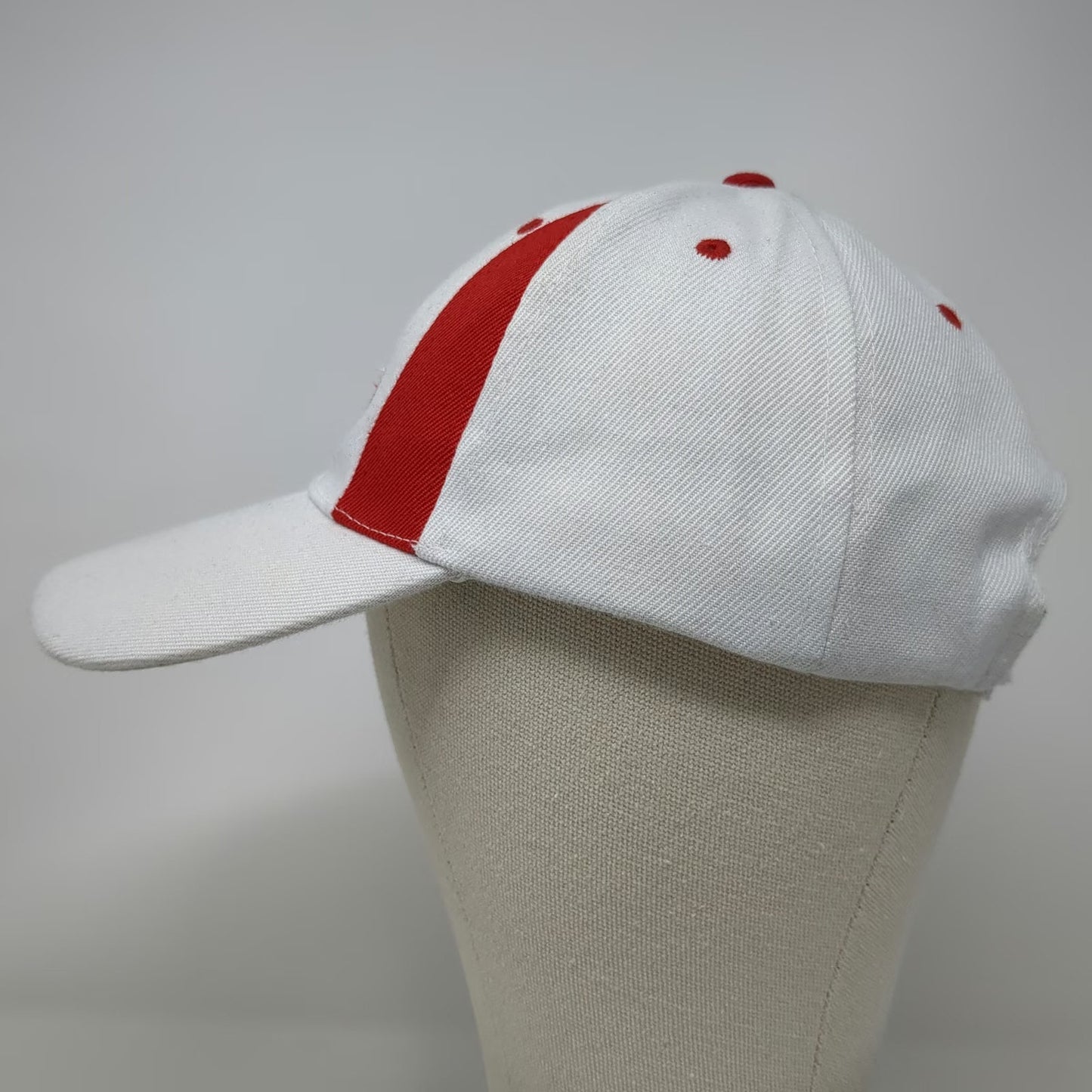 White Red Canada Flag Maple Leaf One Size Baseball Cap Hat Strapback Souvenir