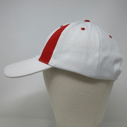 White Red Canada Flag Maple Leaf One Size Baseball Cap Hat Strapback Souvenir