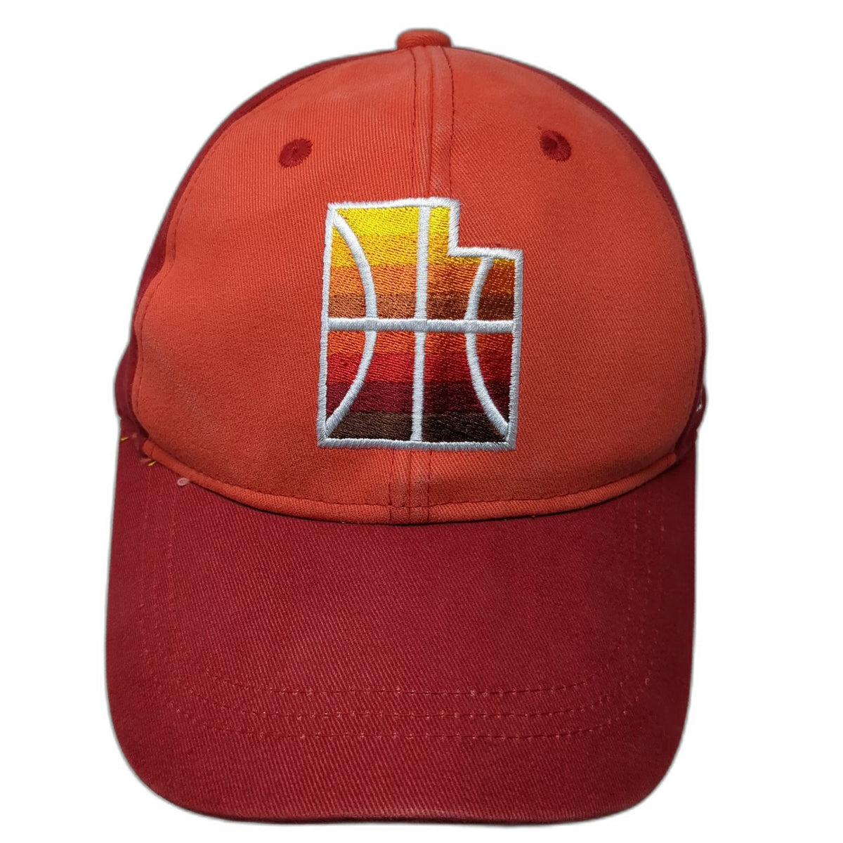 Utah Jazz NBA Snapback Red One Size Sunset State Logo Zions Bank Basketball Hat