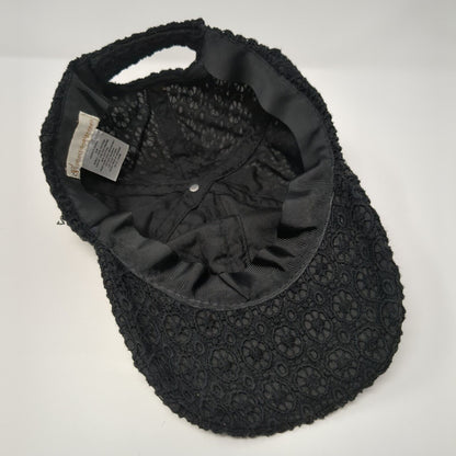 Collection Eighteen Strapback Hat Black One Size Adjustable Crochet