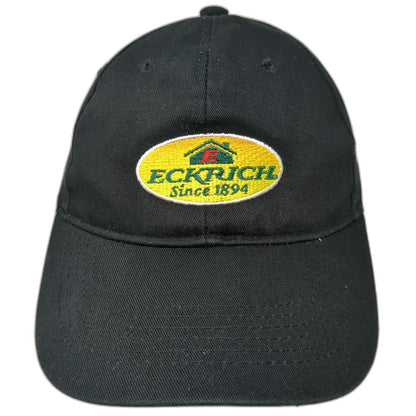 Eckrich Baseball Cap Black One Size Embroidered Patch Strapback Hat Since 1894