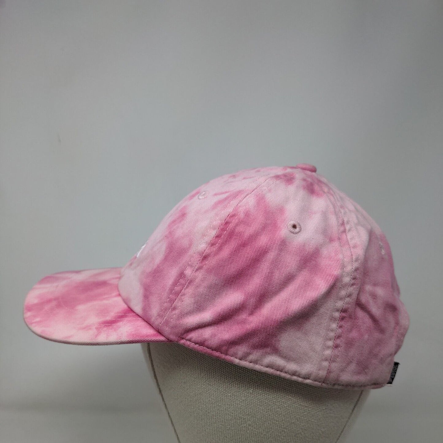 PINK Strapback Hat Pink OS Adjustable Embroidered Tie Dye Victoria's Secret