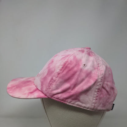 PINK Strapback Hat Pink OS Adjustable Embroidered Tie Dye Victoria's Secret