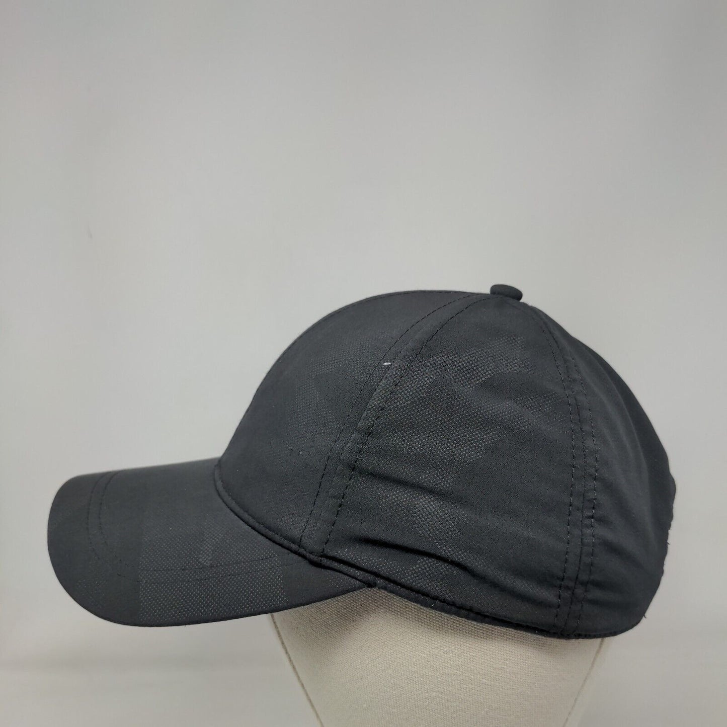 H&M Snapback Hat Black Camo One Size Adjustable 6 Panel Blank