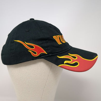 Big Accessories Wonder! Flames Baseball Cap Black One Size Hat Red Yellow
