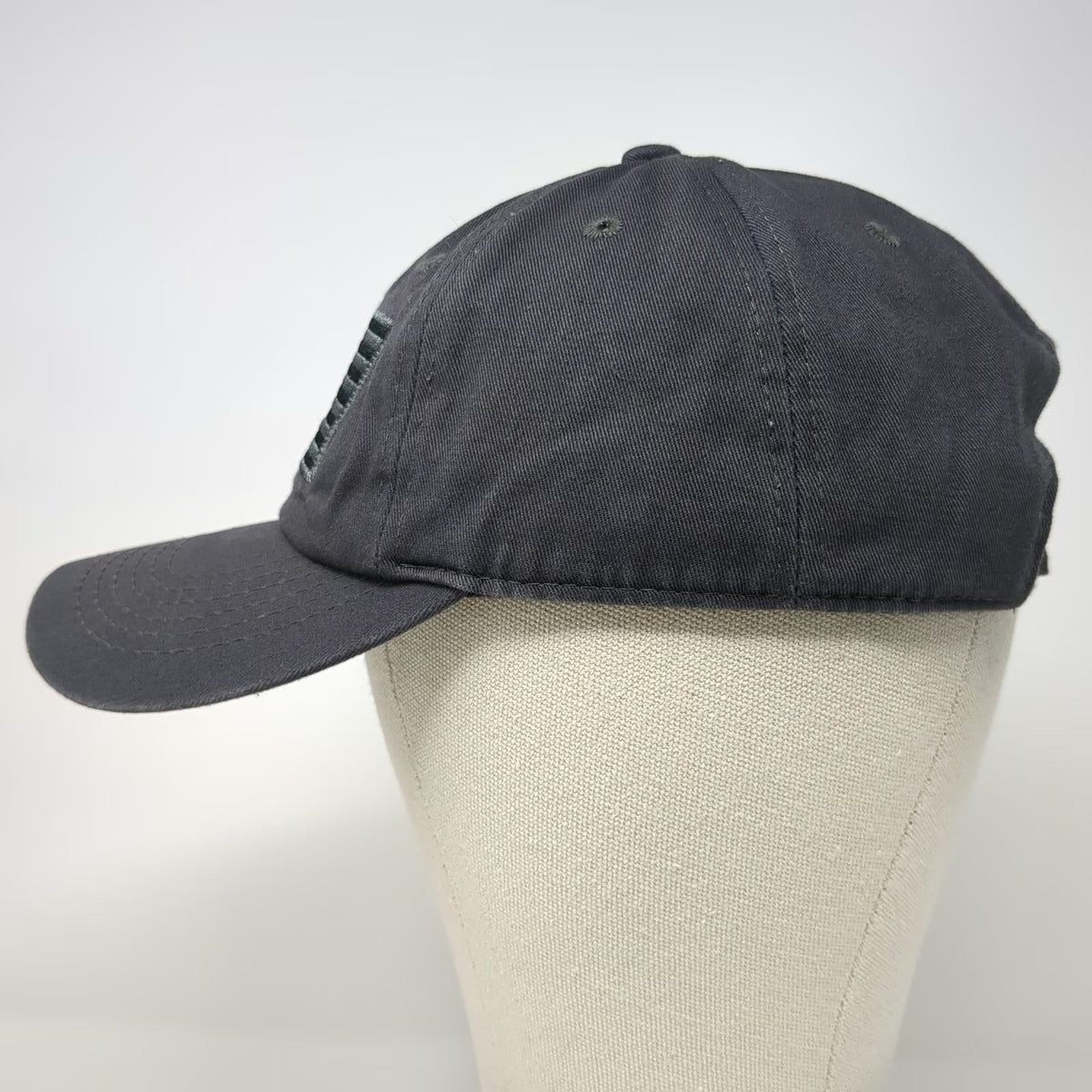 Baseball Cap Gray One Size American Flag Cotton Slideback Hat 6 Panel Adjustable