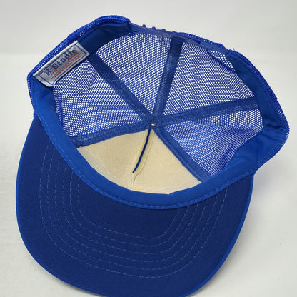 K-Studio Trucker Hat Blue Mesh Snapback Pioneer Wagon Logo Rope Trim Vintage