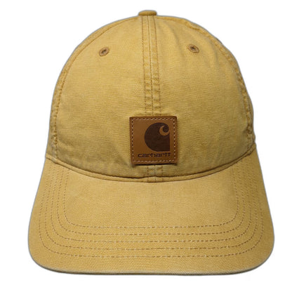 Carhartt Baseball Cap Brown One Size Canvas Patch Logo Embroidered Strapback Hat