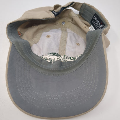 Shoal Creek Strapback Baseball Cap Beige OS Adjustable Embroidered Imperial