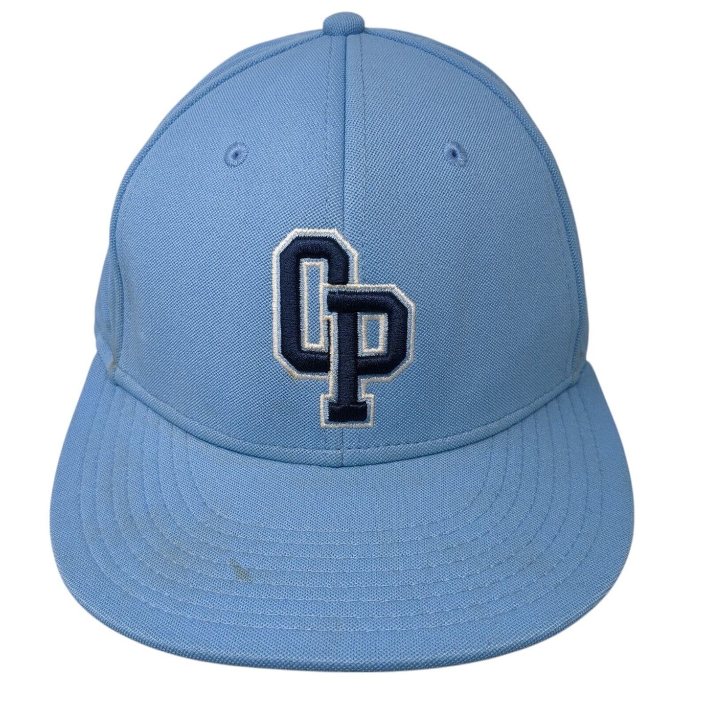 The Game Pro Fitted Hat Blue Medium Embroidered Letters Gametek 6 Panel