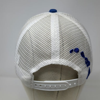 Maui Jim Trucker Hat Blue One Size Hawaii Islands Logo Mesh Back Snapback