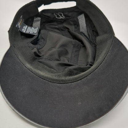 Eddie Bauer Sport 5 Panel Brown One Size Hat Mesh Zip Pocket Reflective Brim