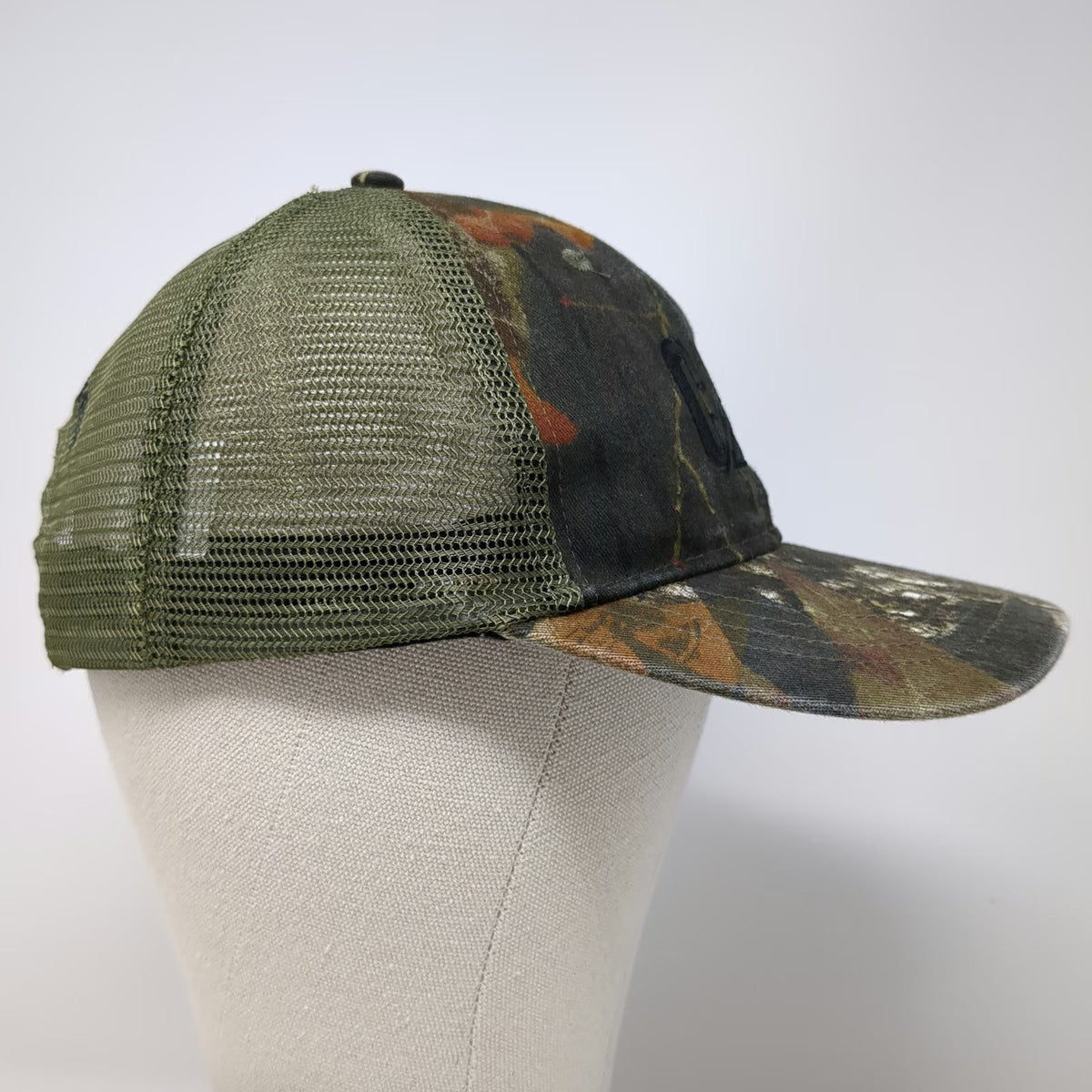 CAT Trucker Hat Green One Size Camo Mesh Snapback Built Of California Workwear
