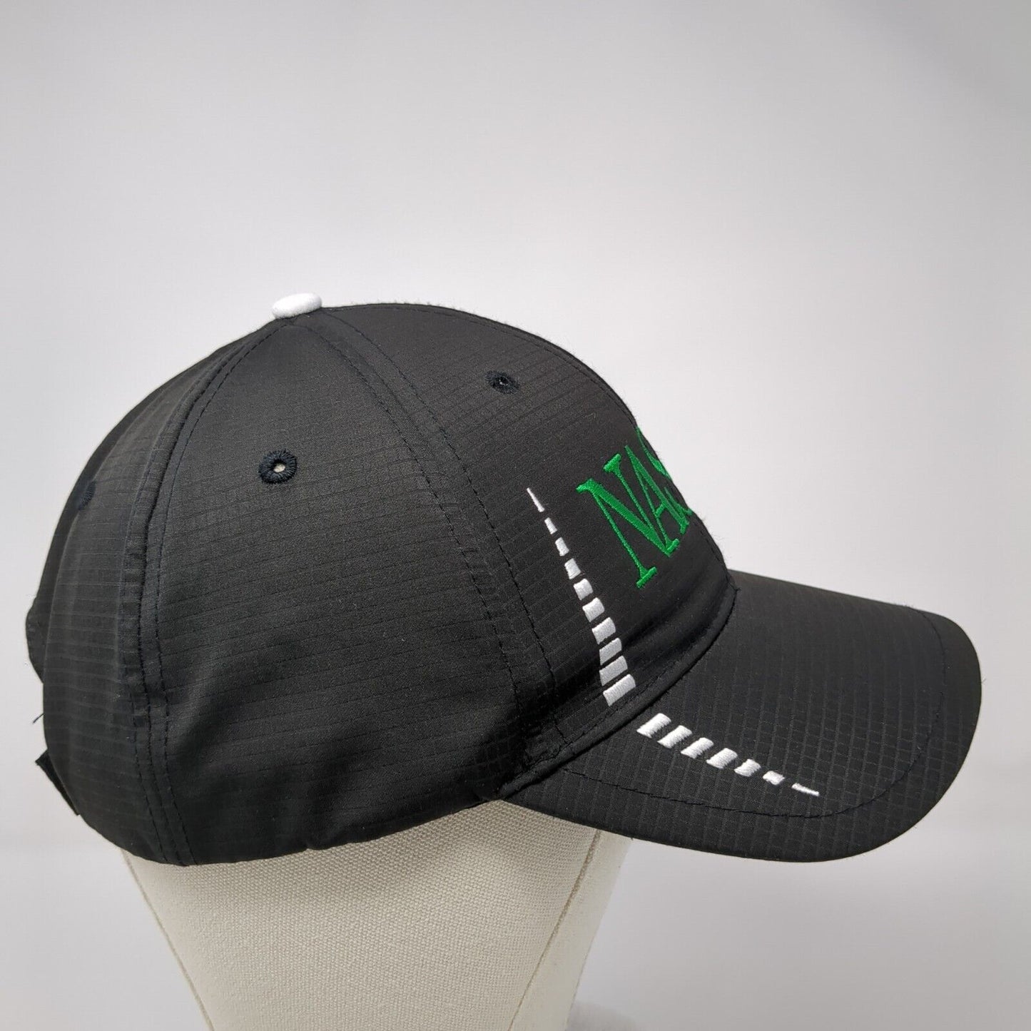 NASBA Strapback Hat Black One Size Cap America Golf Embroidered 6 Panel