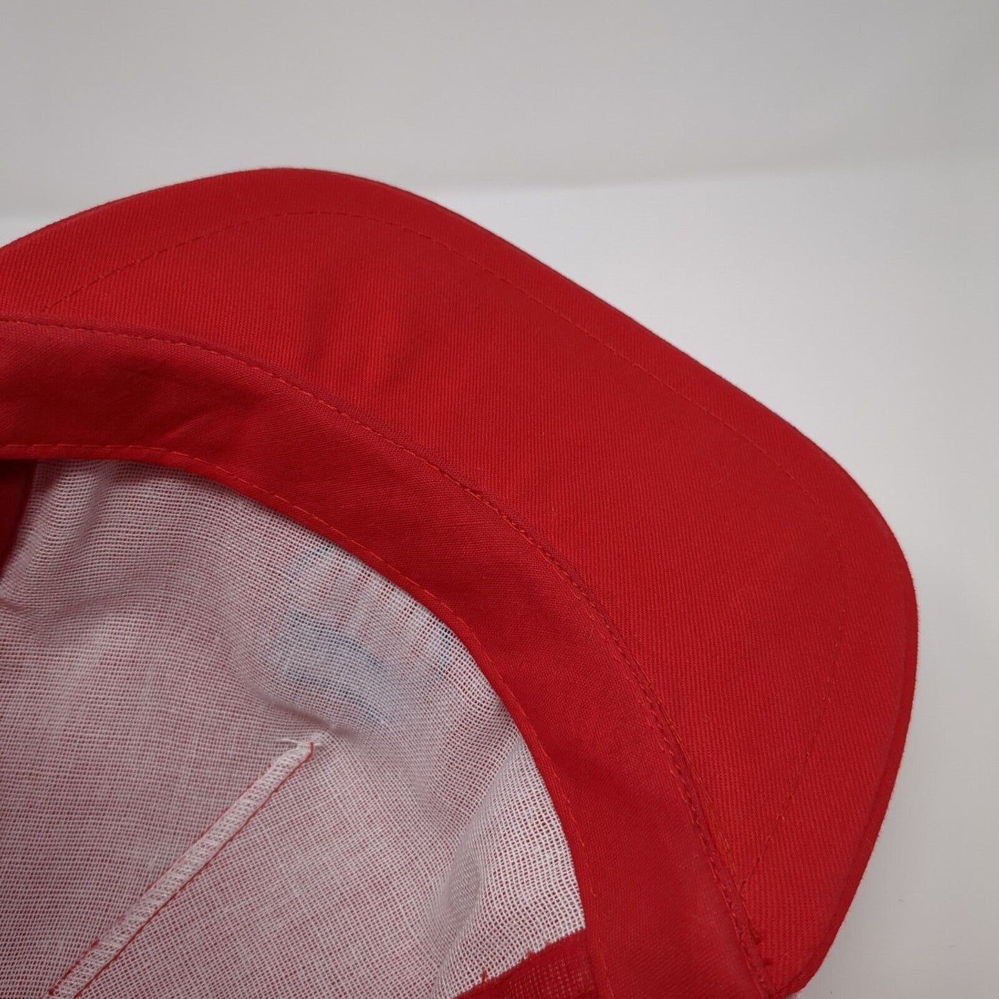 Union Pacific Snapback Rope Hat Red OSFA Adjustable Solid Mesh Trim