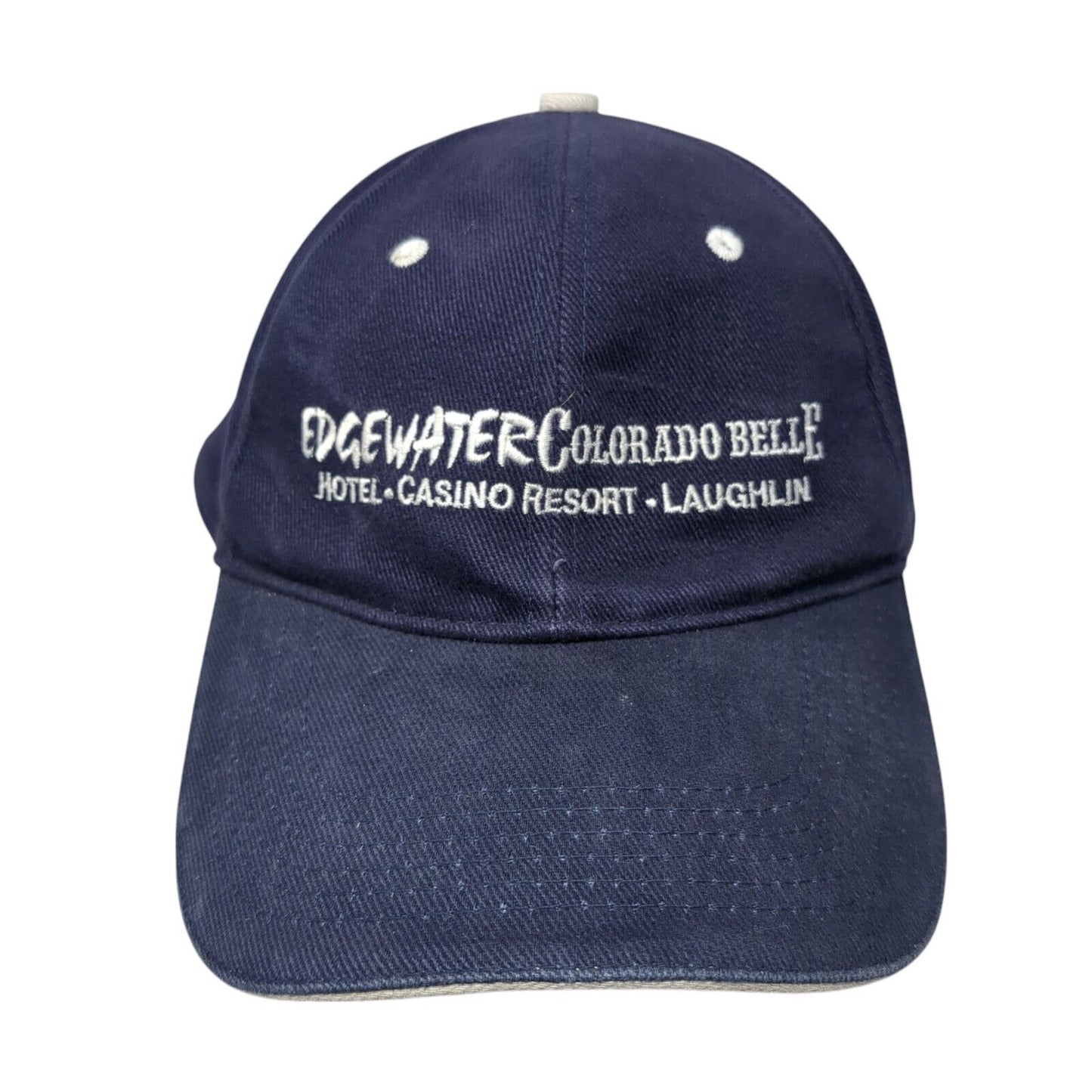 Edge Water Colorado Belle Hotel Casino Resort Laughlin Slideback Hat Blue OS