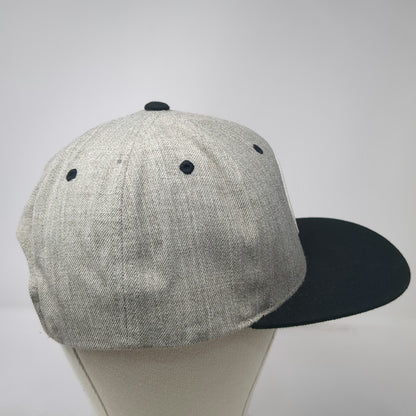 Yupoong Toobs Distribution Snapback Hat Gray One Size Green Under Visor Wool