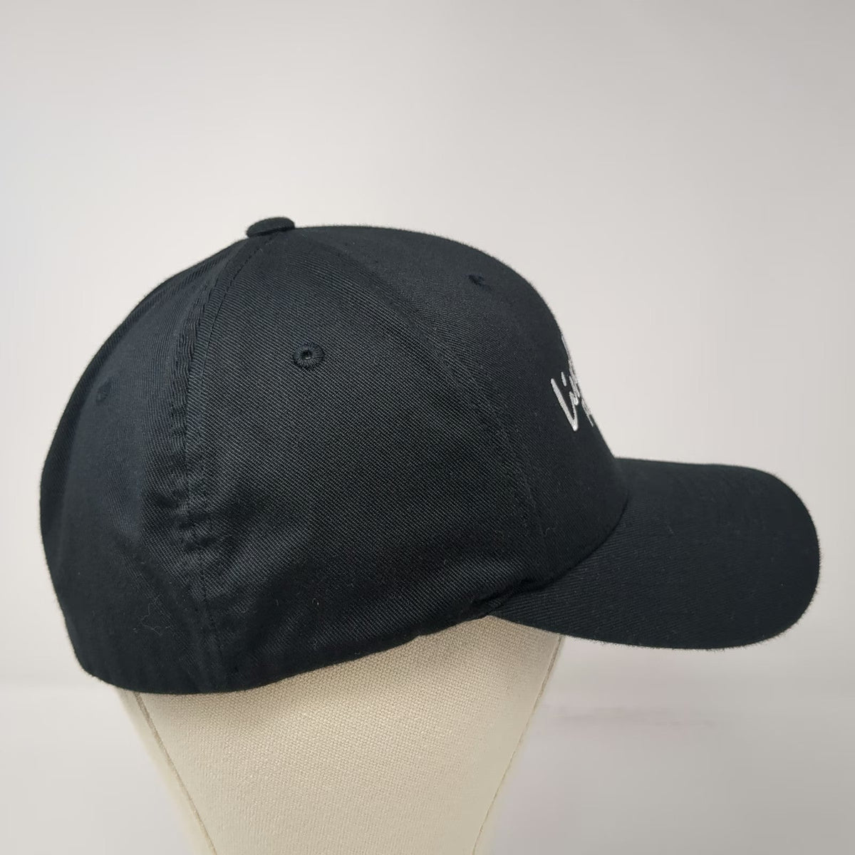 Port Authority Baseball Cap Black XL Live Poker Room Fitted Flexfit Curved Hat