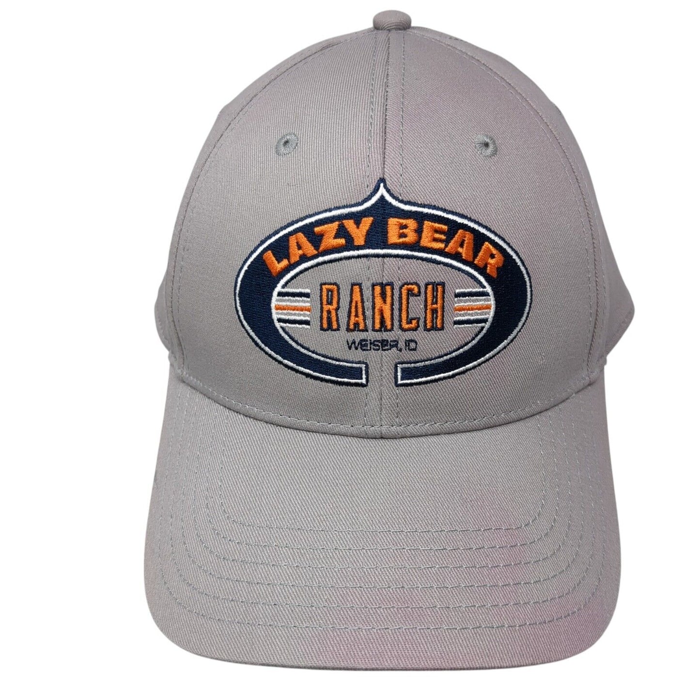 Lazy Bear Ranch Strapback Hat Gray One Size Adjustable Embroidered Otto