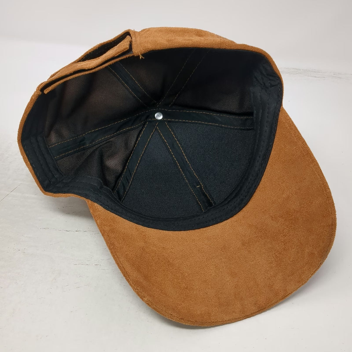 Baseball Cap Brown One Size Suede Strapback Solid Plain Blank Curved Brim Hat