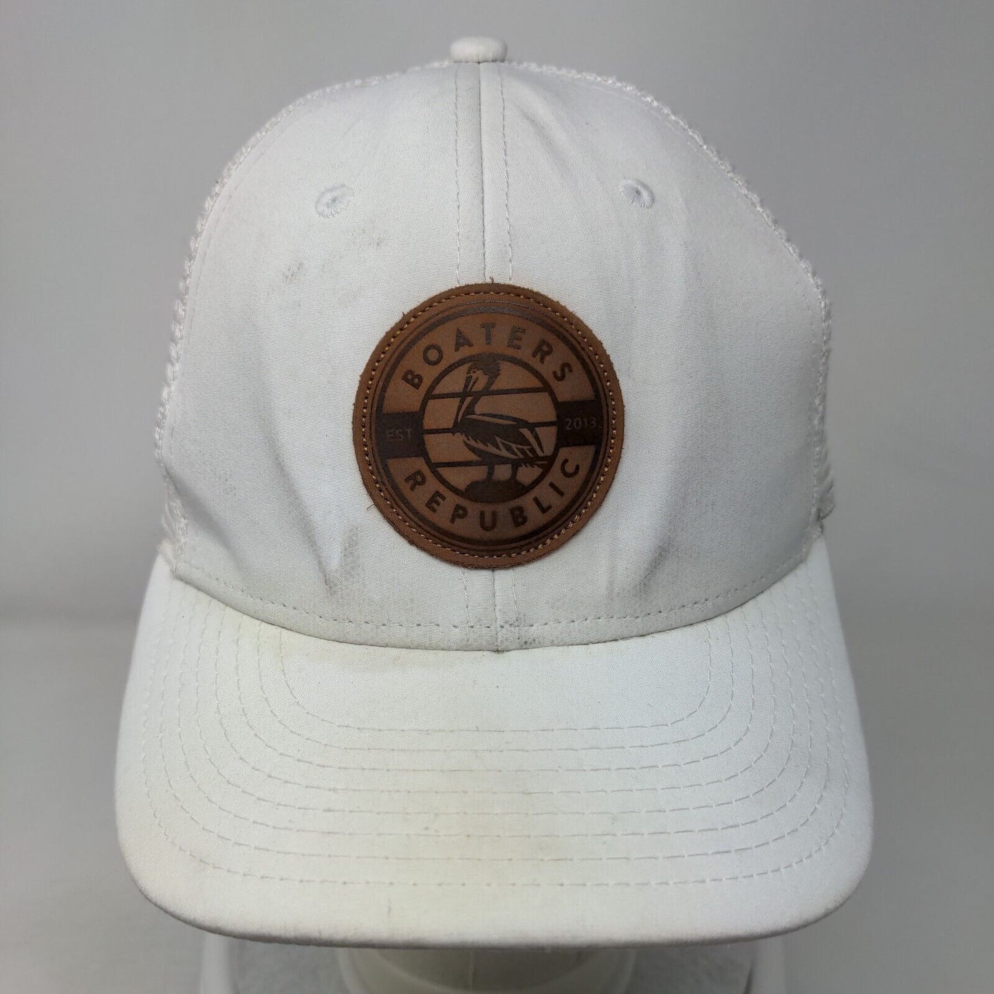 Boaters Republic Snapback Trucker Hat White OS Adjustable Mesh Back 6 Panel