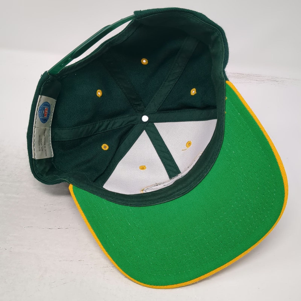 Green Bay Packers NFL ANI Snapback Hat Green One Size Flat Brim Yellow Logo Mix