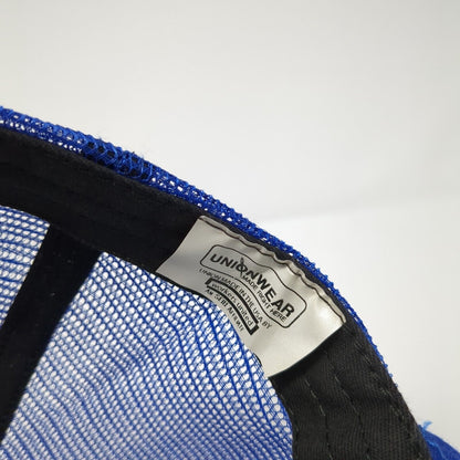 VOTE Elk Snapback Trucker Hat Blue One Size Adjustable Embroidered Mesh Back