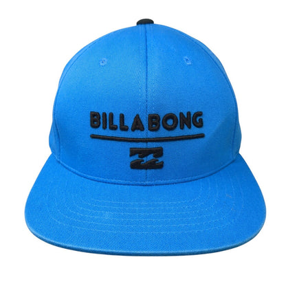 Billabong Snapback Hat Blue One Size Adjustable Embroidered Vented Holes 6 Panel