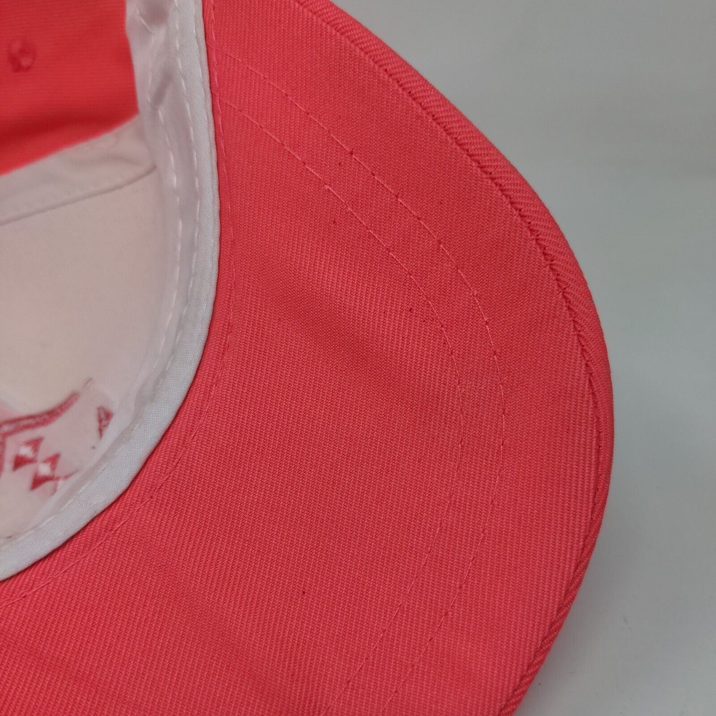Ola Slideback Hat Pink One Size Adjustable Embroidered Vented Holes 6 Panel