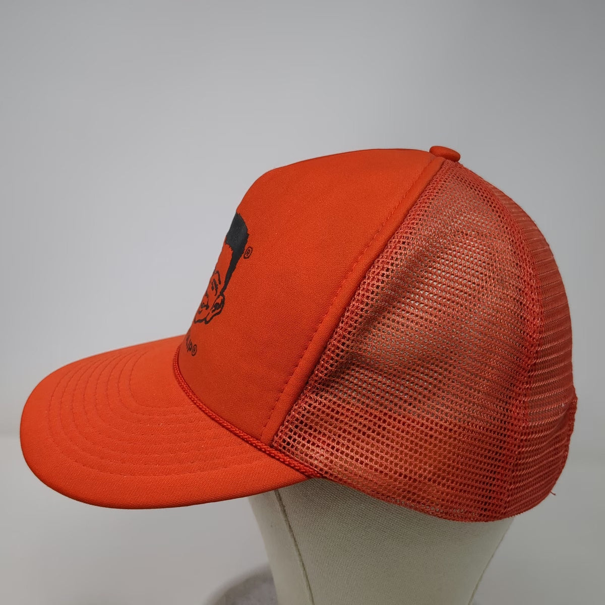 Otto Trucker Hat Orange One Size Mesh Back Snapback Rope Mr Slip Character Hat