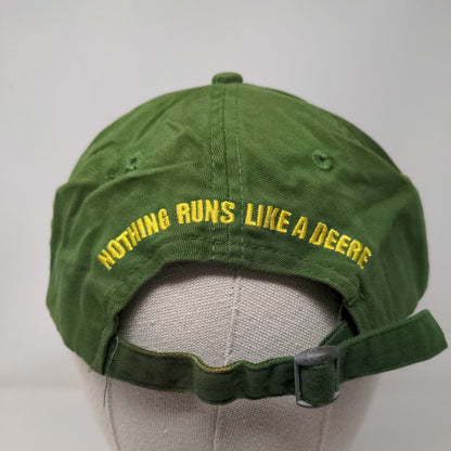 John Deere Slideback Hat Green One Size Adjustable Embroidered Vented Holes