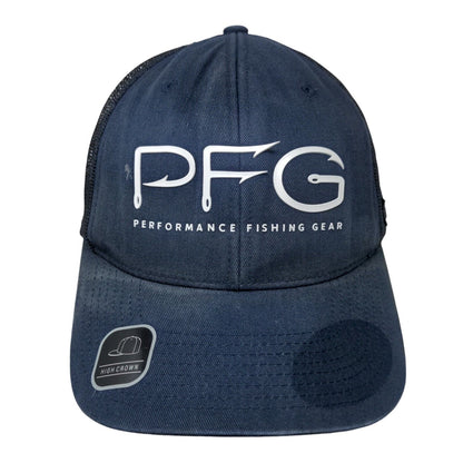 Columbia PFG Performance Fishing Gear Snapback Trucker Hat Blue OS High Crown