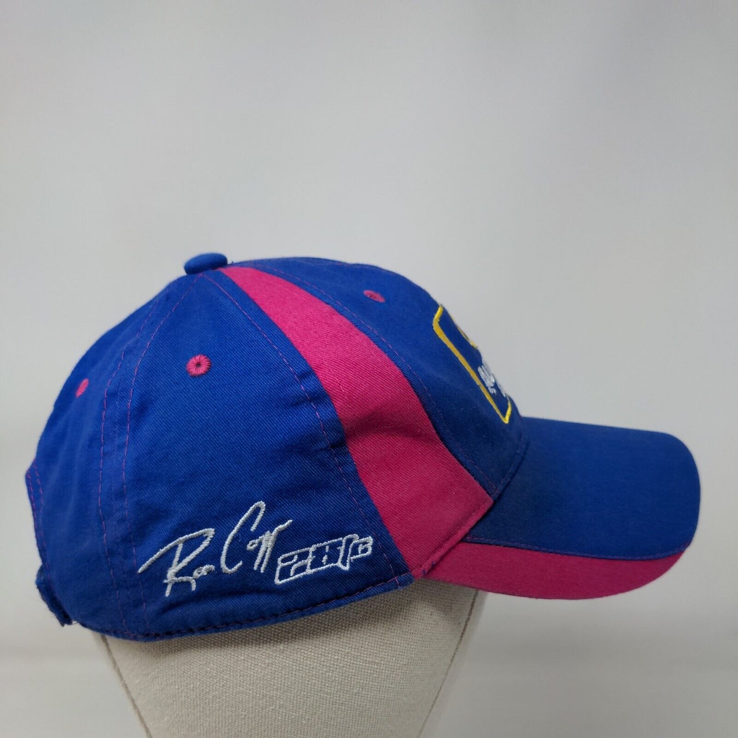 NAPA Racing Martin Truex #56 Ron Capps #28 Blue Pink Strapback Hat Breast Cancer