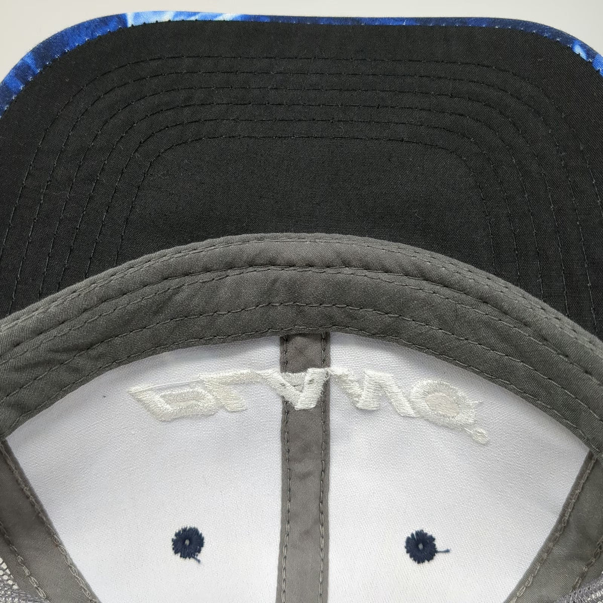 Plano Trucker Hat Blue Gray One Size Mesh Back Water Pattern Fishing Snapback